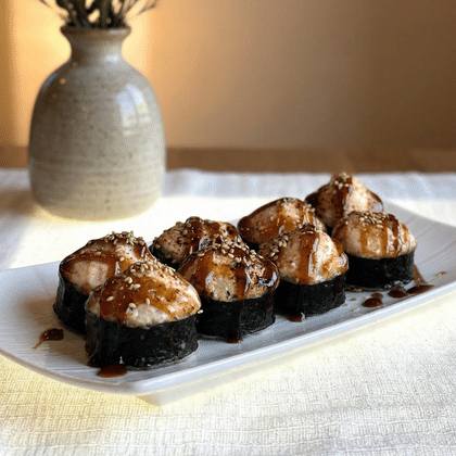 Запечённый ролл с креветкой