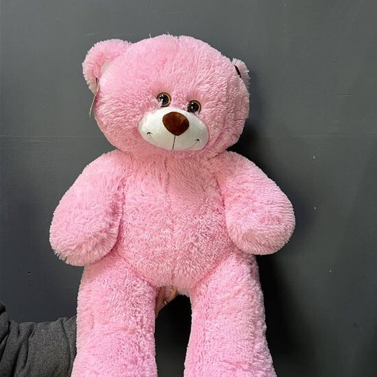 Медведь розовый плюш