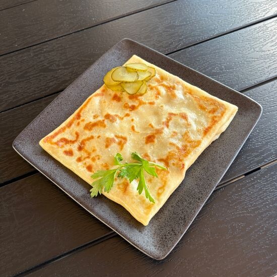 Блинчик со свининой и грибами