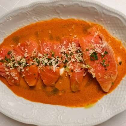 Севиче с лососем в соусе том ям