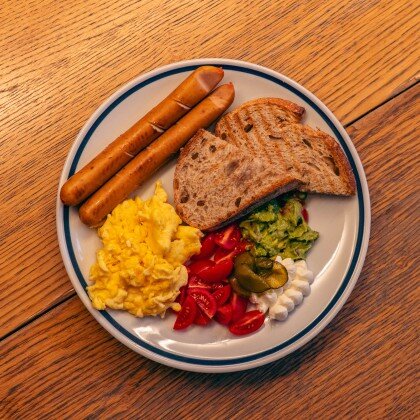 Большой завтрак с колбасками