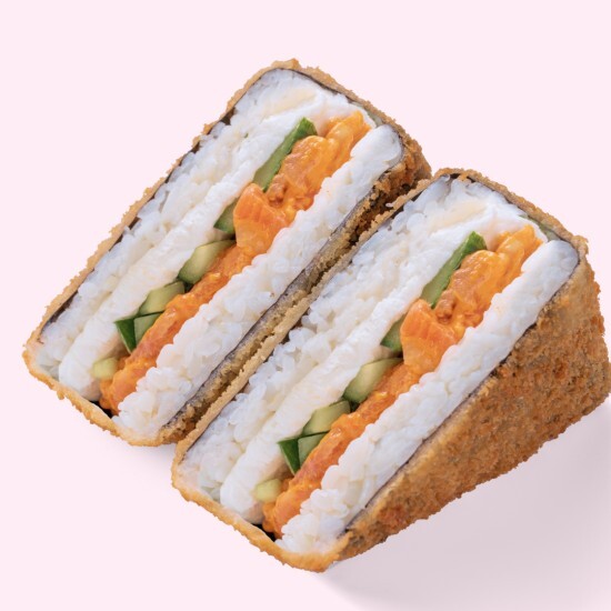 Ёнигири темпура с лососем