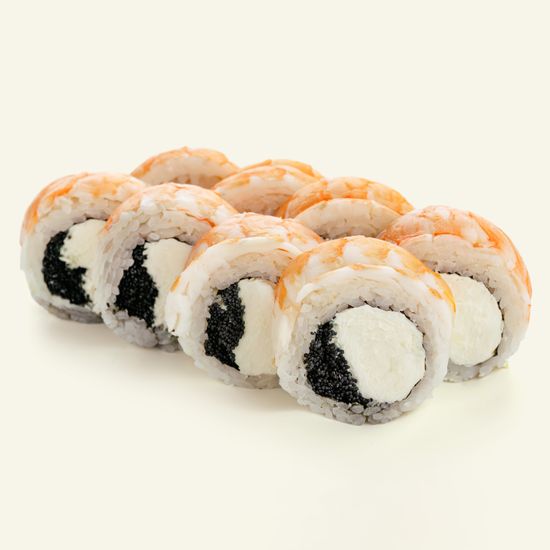 Ролл "Филадельфия Эби Блэк" с соусом Юдзу (8 шт)