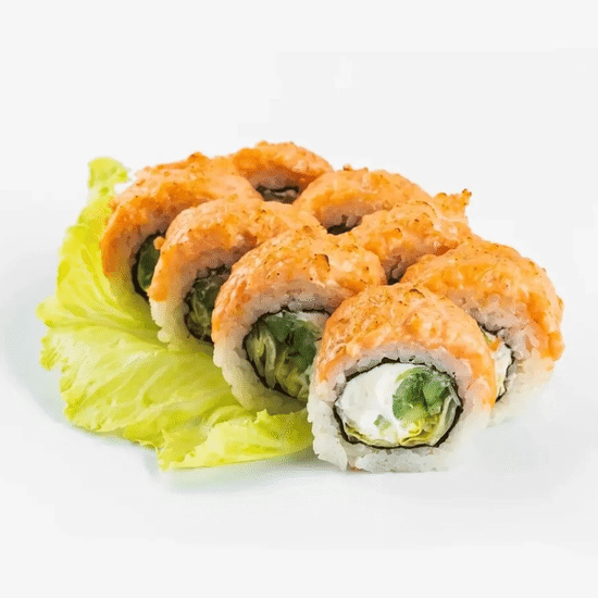 Опаленный ролл Острый Лосось (8 шт)