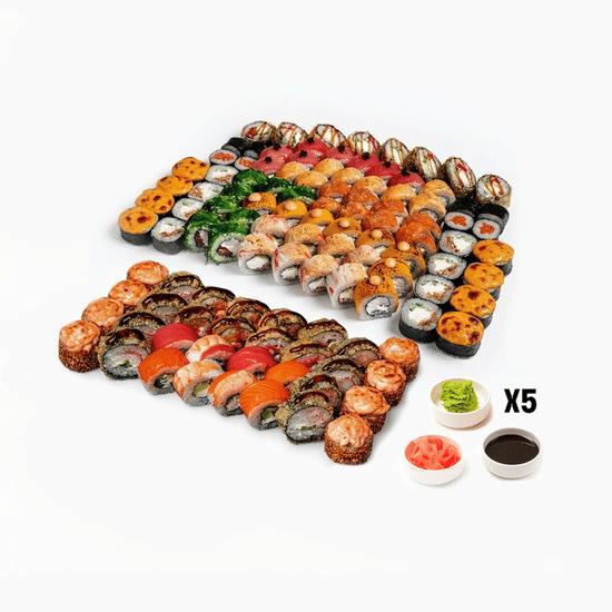 "Супер Комбо" на 7-10 человек + 5 Гарнир Сан (112 шт)