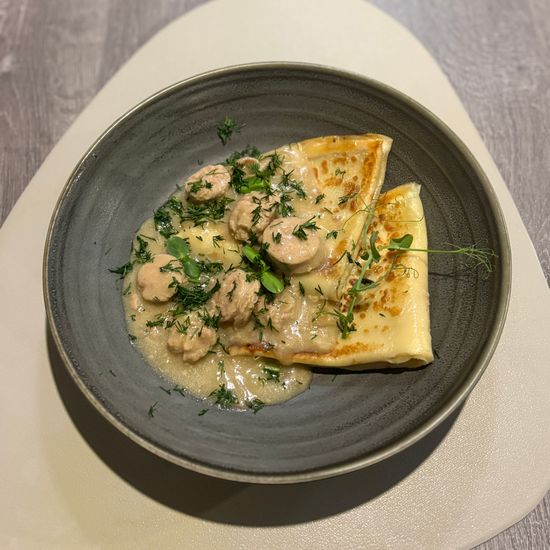 Мачанка с блинами