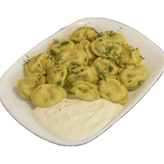 Пельмени со сметаной