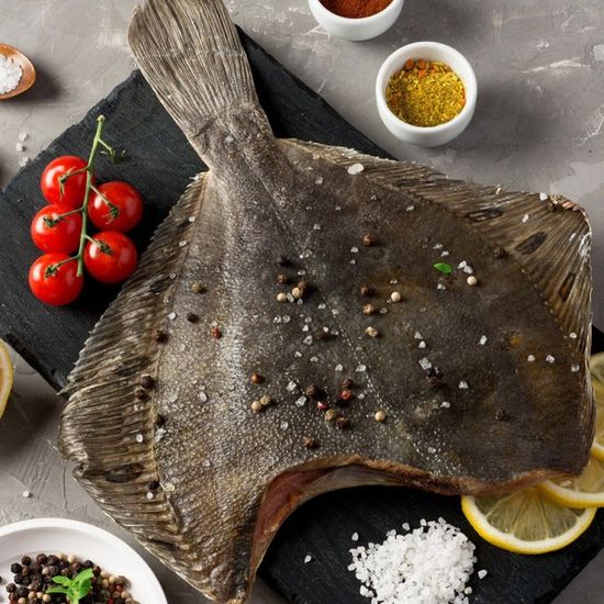 Камбала белобрюхая M потрошеная без головы