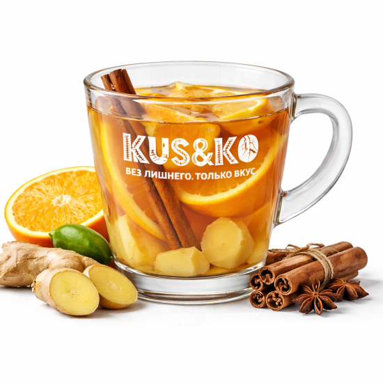 Чай фруктовый со вкусом "Имбирь, апельсин и корица"