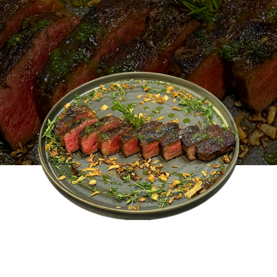 Стейк мраморный стриплойн (цена за 100г)