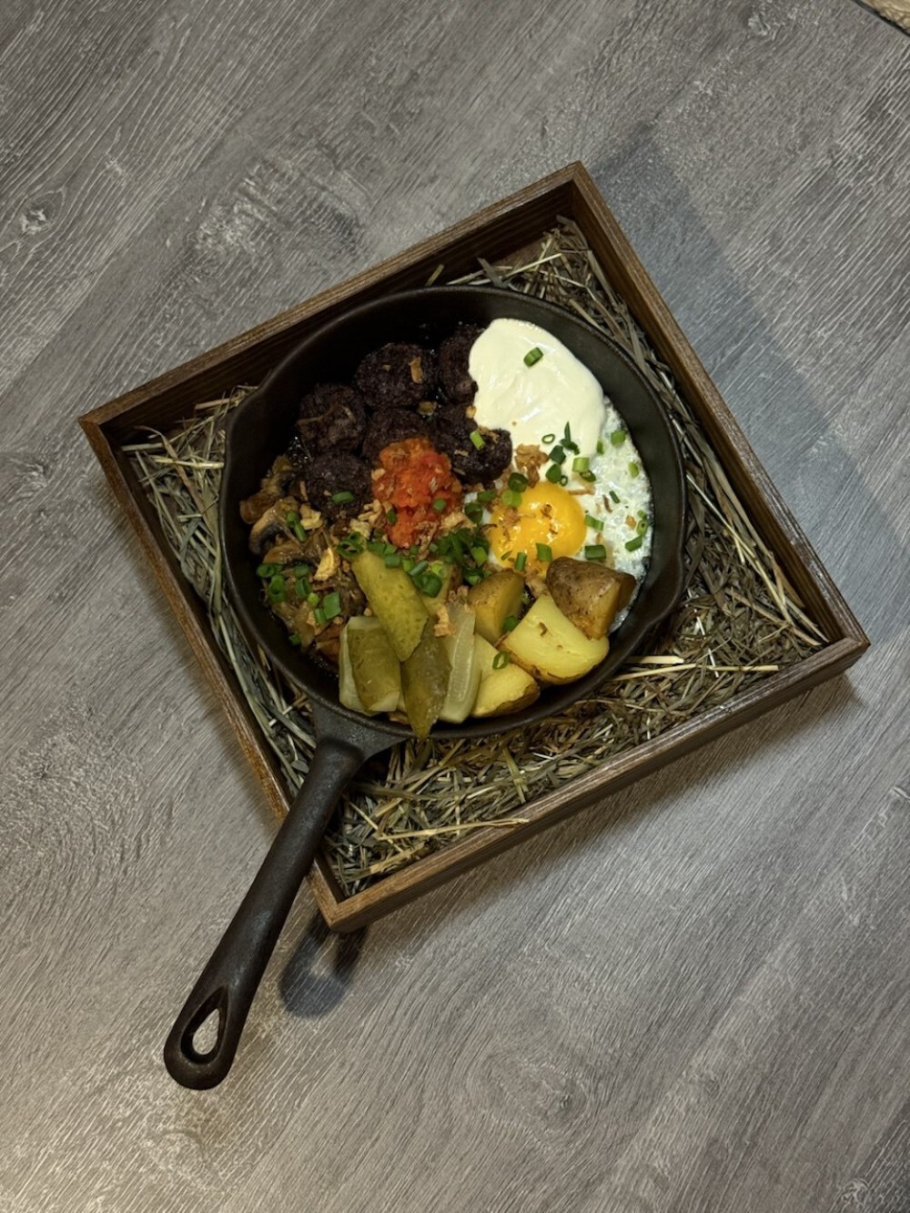 Сковородка по-могилевски с кровянкой