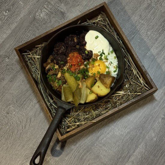 Сковородка по-могилевски с кровянкой