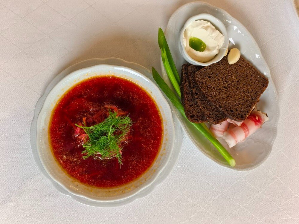 Борщ с ростбифом