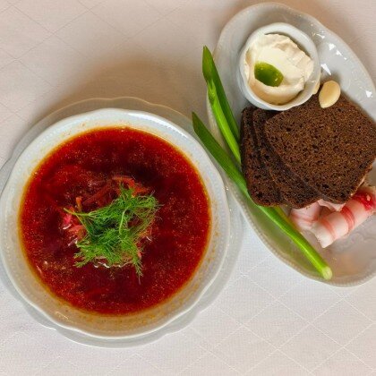 Борщ с ростбифом