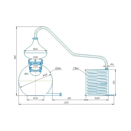 Медный аламбик 380 литров