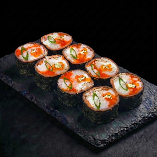 Сахалинский ролл с золотом