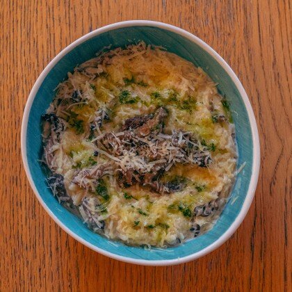 Паста орзо с грибами