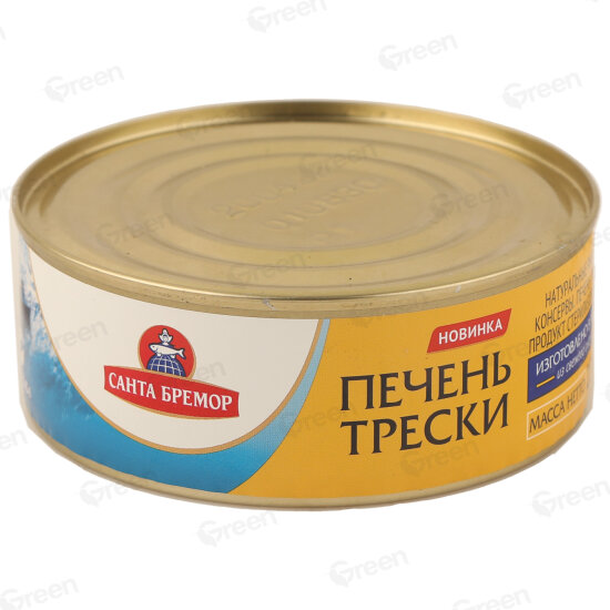 Печень трески натуральная ТМ "Санта Бремор" 230г