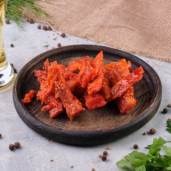 Кальмар по-шанхайски сушёно-вяленый с перцем и кунжутом