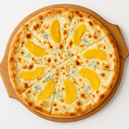 Персик под голубым сыром