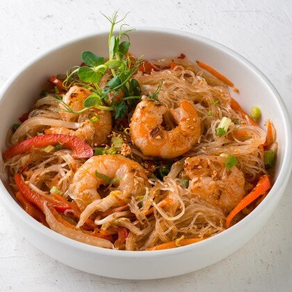 Фунчоза с креветками