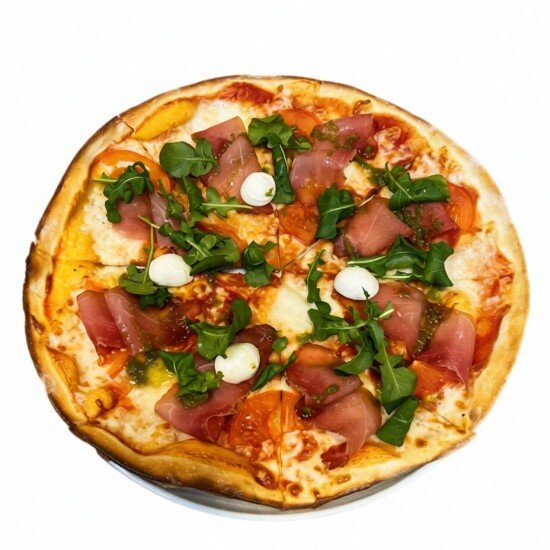 Пицца с прошутто и рукколой