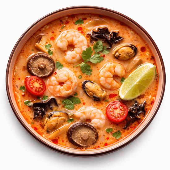 Королевский Том-ям с креветками и рисом
