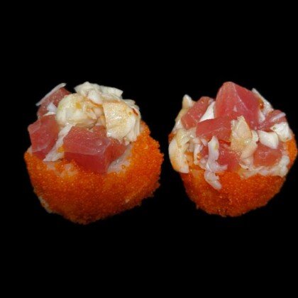 Тартар с тунцом и креветкой