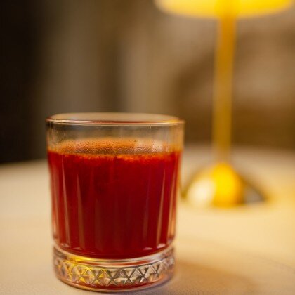 Морс из вишни с облепихой и мятой