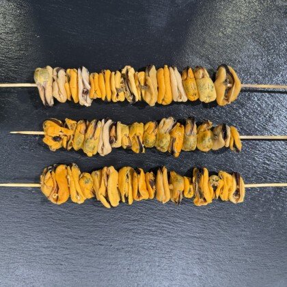 Мидии на мангале