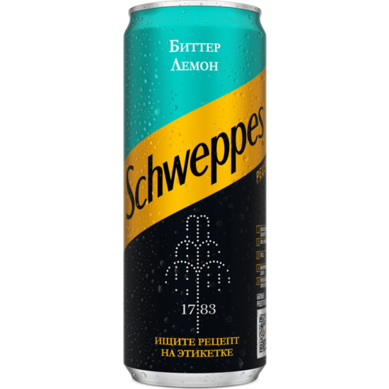 Напиток газированный «Schweppes» биттер лемон