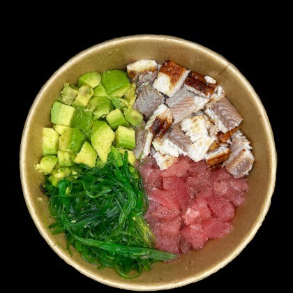 Поке с угрем и тунцом