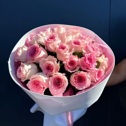 21 роза Mandala в белом фоамиране