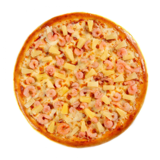 Пицца «Креветки и ананасы»