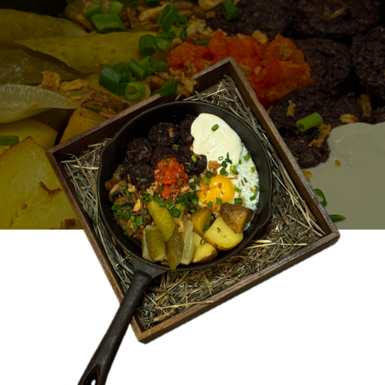 Сковородка по-могилевски с кровянкой