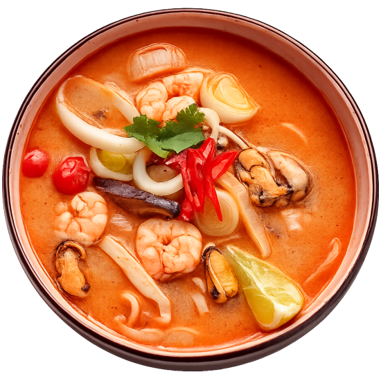 Королевский Том-ям с креветками и рисом