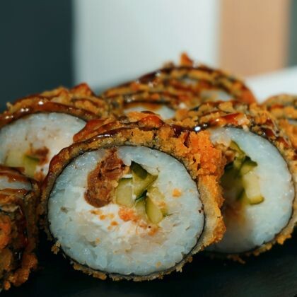 Темпура с лососем терияки