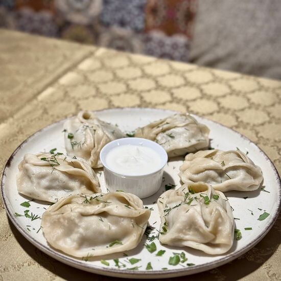 Манты с говядиной на пару