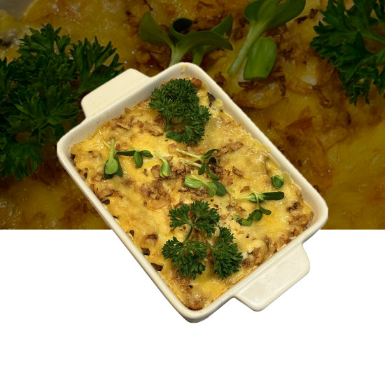 Лазанья по-лигурийски с кроликом