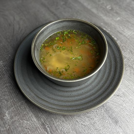 Суп куриный с рисом