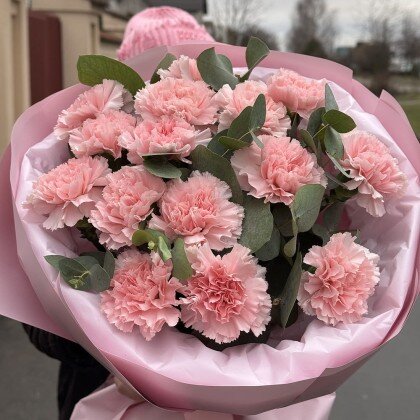 Монобукет «Розовый Диантус»