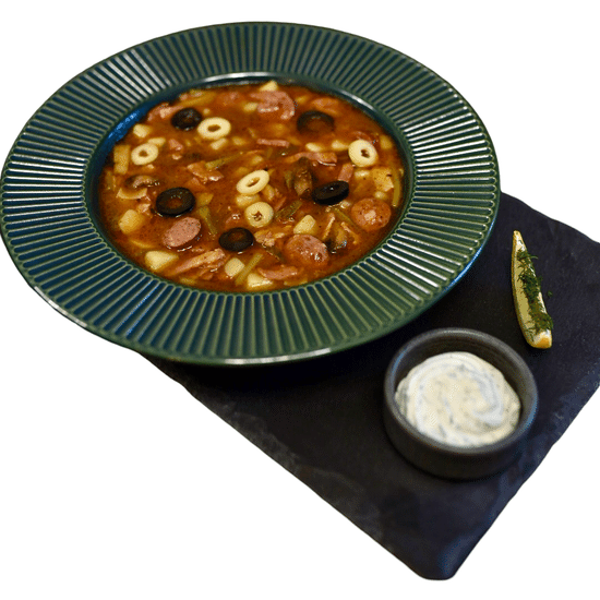 Солянка по-итальянски с артишоками