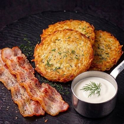 Драники с беконом