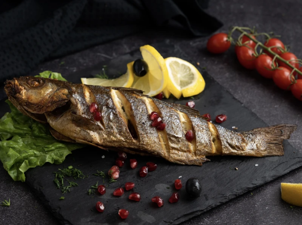 Сибас на углях