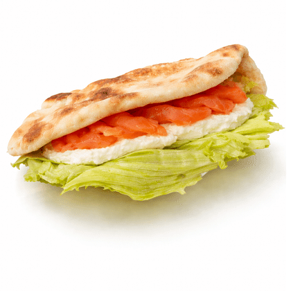 Сэндвич-пита с красной рыбой