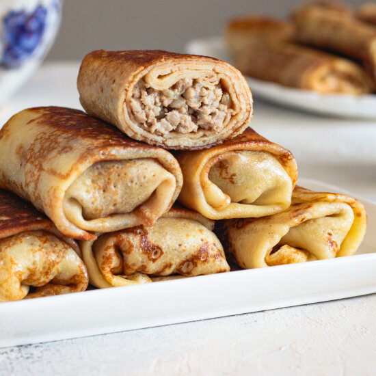Блинчики с мясом