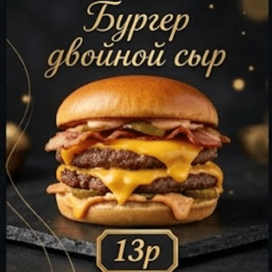 Бургер двойной сыр