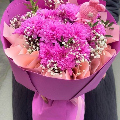 Букет «Неон с Зайцем»