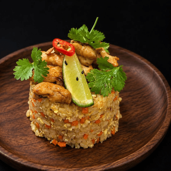 Рис жареный с курицей