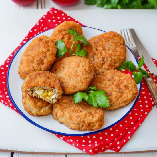 Зразы мясные с луком и яйцом